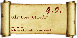 Götter Olivér névjegykártya